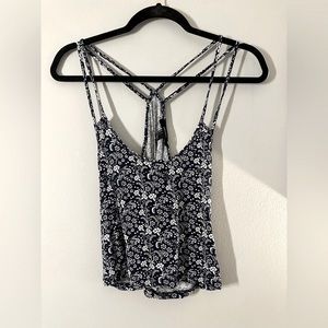 Floral Tank Top in Navy